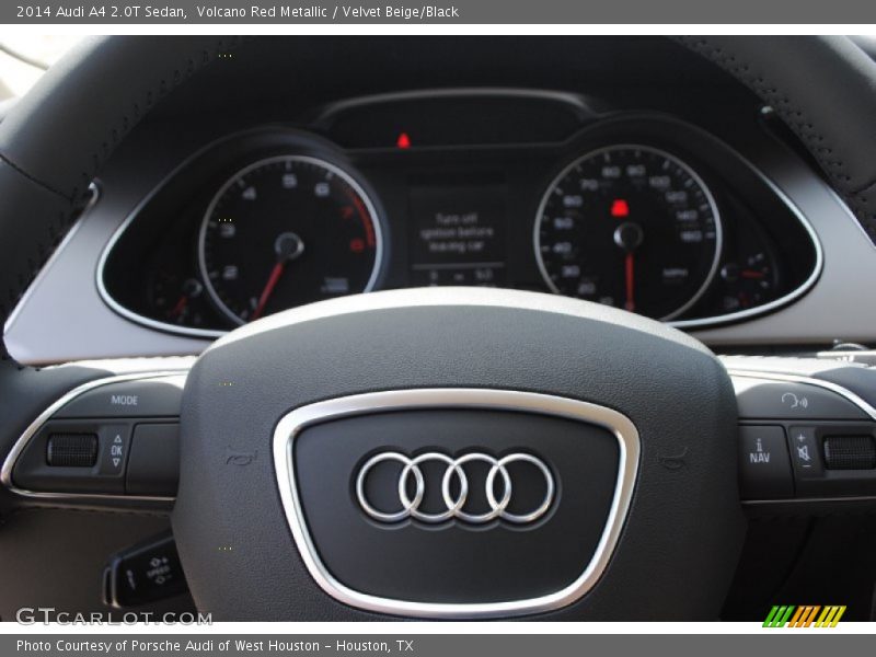 Volcano Red Metallic / Velvet Beige/Black 2014 Audi A4 2.0T Sedan