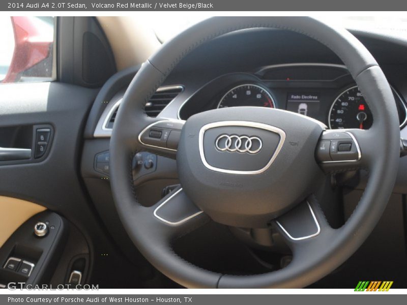 Volcano Red Metallic / Velvet Beige/Black 2014 Audi A4 2.0T Sedan