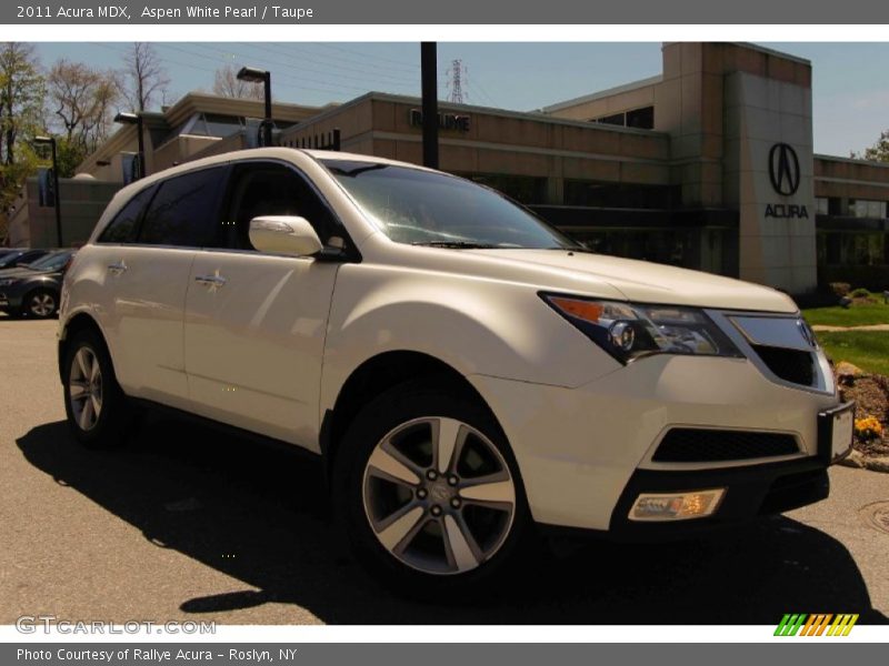 Aspen White Pearl / Taupe 2011 Acura MDX