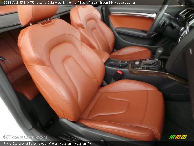 Ibis White / Black/Tuscan Brown Silk Nappa Leather 2011 Audi S5 3.0 TFSI quattro Cabriolet
