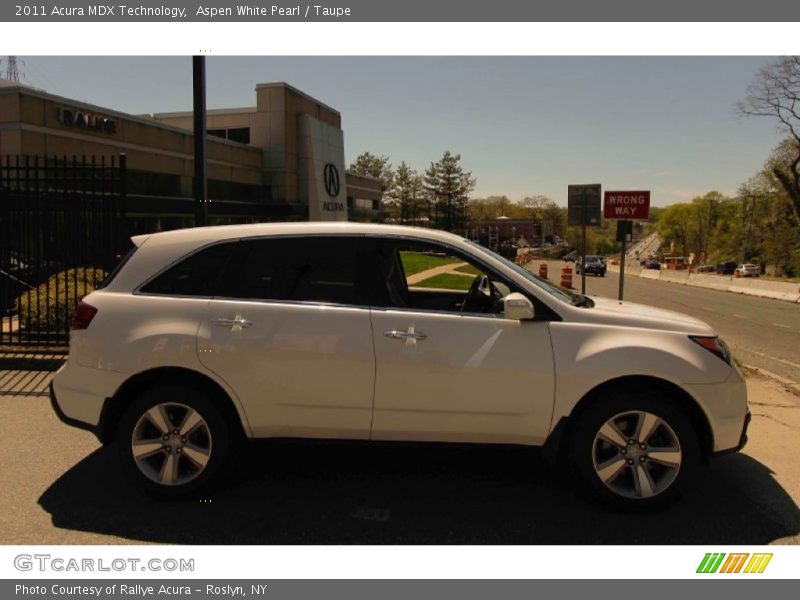 Aspen White Pearl / Taupe 2011 Acura MDX Technology
