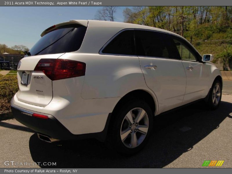 Aspen White Pearl / Taupe 2011 Acura MDX Technology