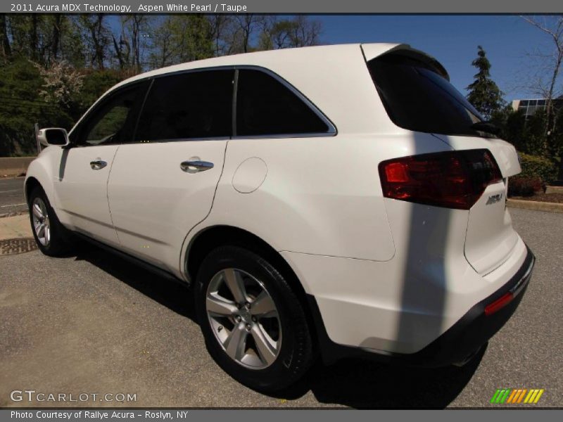 Aspen White Pearl / Taupe 2011 Acura MDX Technology