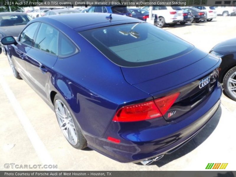 Estoril Blue Metallic / Black Valcona w/Diamond Contrast Stitching 2014 Audi S7 Prestige 4.0 TFSI quattro