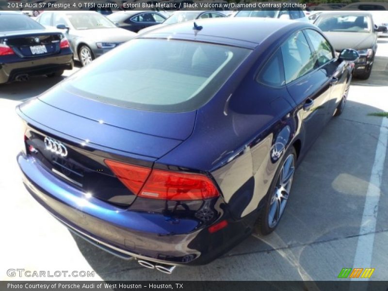 Estoril Blue Metallic / Black Valcona w/Diamond Contrast Stitching 2014 Audi S7 Prestige 4.0 TFSI quattro
