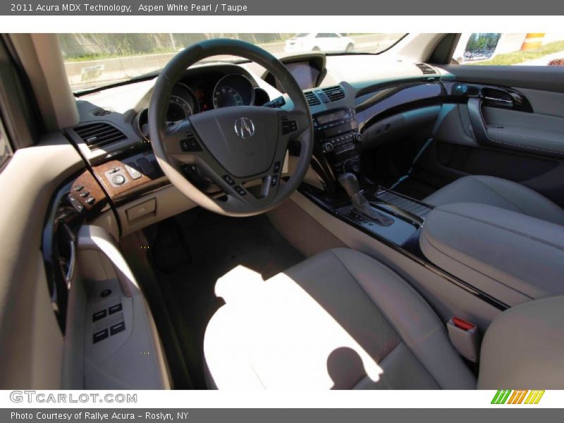 Aspen White Pearl / Taupe 2011 Acura MDX Technology