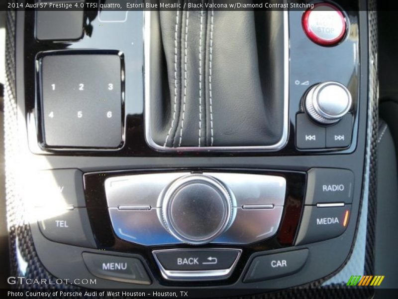 Estoril Blue Metallic / Black Valcona w/Diamond Contrast Stitching 2014 Audi S7 Prestige 4.0 TFSI quattro
