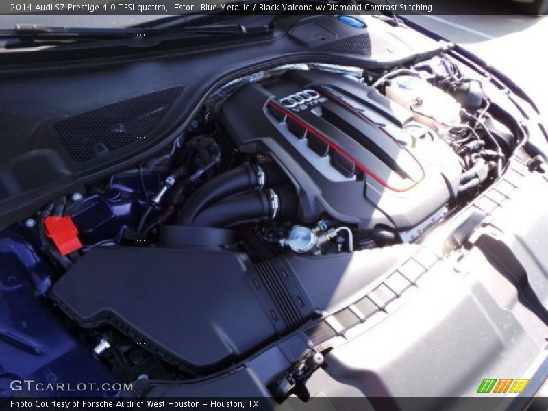 Estoril Blue Metallic / Black Valcona w/Diamond Contrast Stitching 2014 Audi S7 Prestige 4.0 TFSI quattro