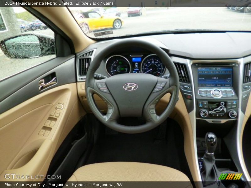 Eclipse Black / Camel 2014 Hyundai Sonata Hybrid Limited