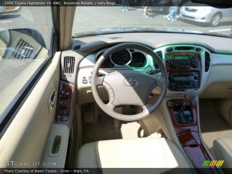 Bluestone Metallic / Ivory Beige 2006 Toyota Highlander V6 4WD