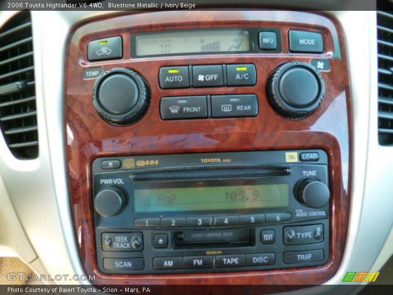 Bluestone Metallic / Ivory Beige 2006 Toyota Highlander V6 4WD