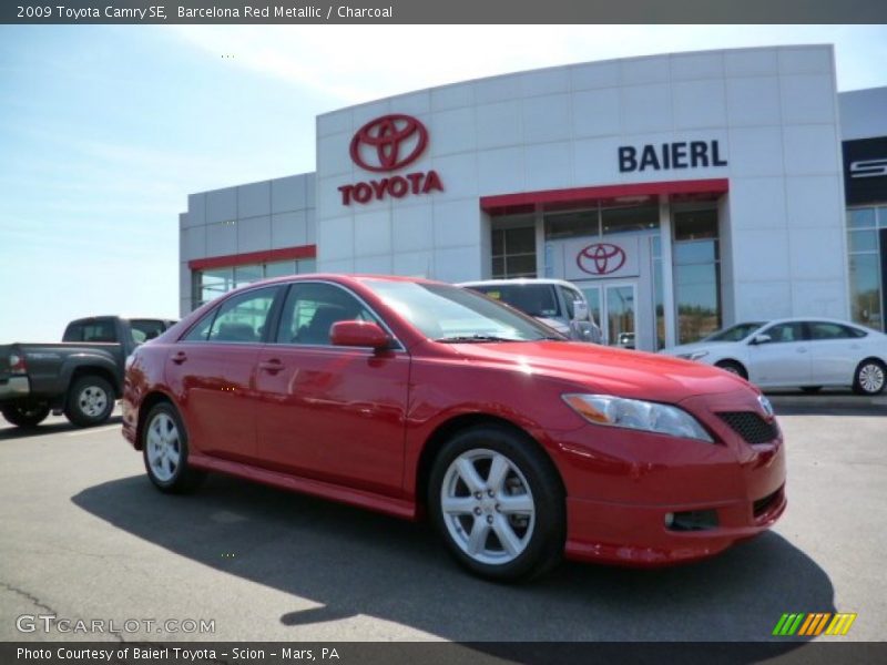 Barcelona Red Metallic / Charcoal 2009 Toyota Camry SE