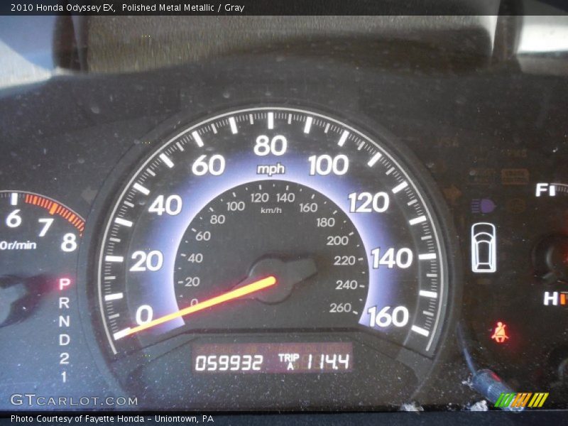Polished Metal Metallic / Gray 2010 Honda Odyssey EX