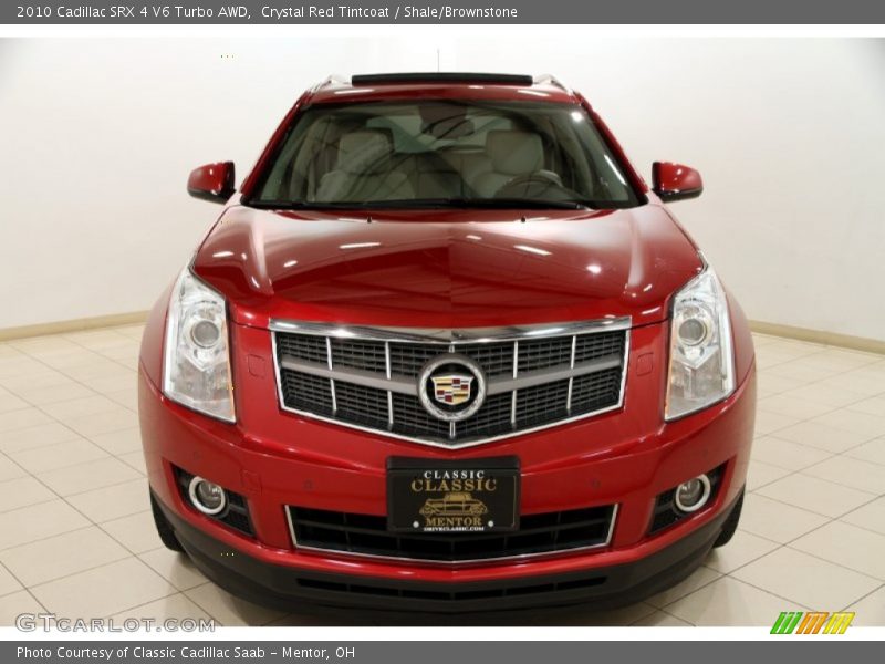 Crystal Red Tintcoat / Shale/Brownstone 2010 Cadillac SRX 4 V6 Turbo AWD
