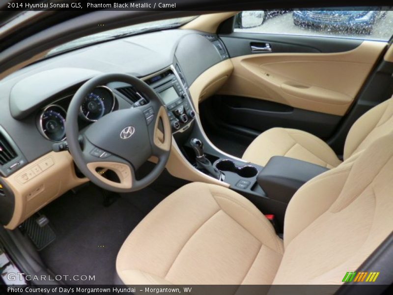 Phantom Black Metallic / Camel 2014 Hyundai Sonata GLS