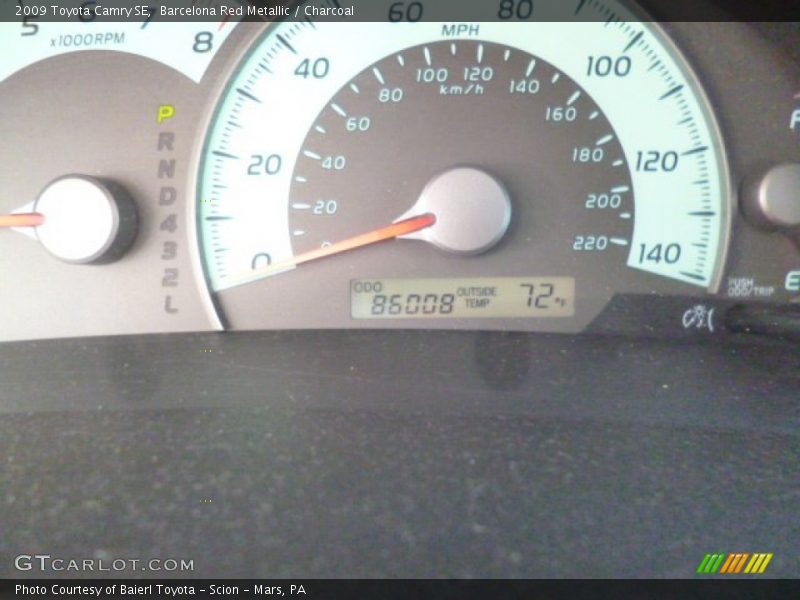 Barcelona Red Metallic / Charcoal 2009 Toyota Camry SE