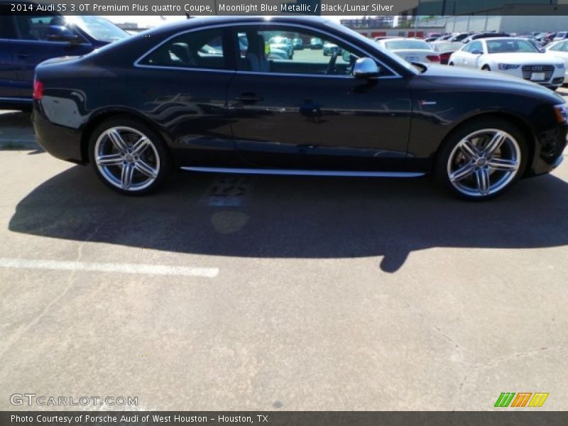 Moonlight Blue Metallic / Black/Lunar Silver 2014 Audi S5 3.0T Premium Plus quattro Coupe