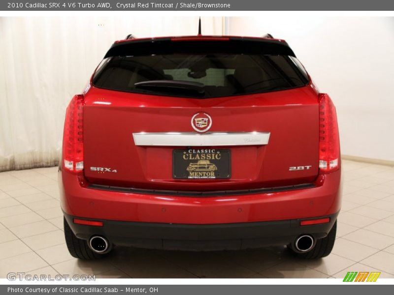 Crystal Red Tintcoat / Shale/Brownstone 2010 Cadillac SRX 4 V6 Turbo AWD