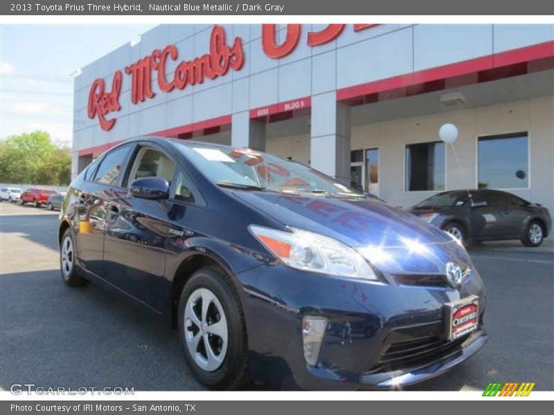Nautical Blue Metallic / Dark Gray 2013 Toyota Prius Three Hybrid