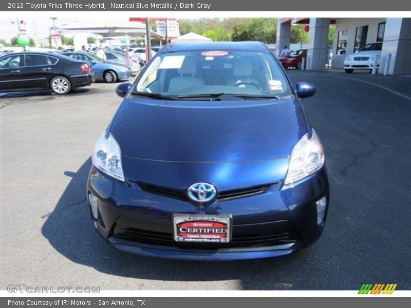 Nautical Blue Metallic / Dark Gray 2013 Toyota Prius Three Hybrid