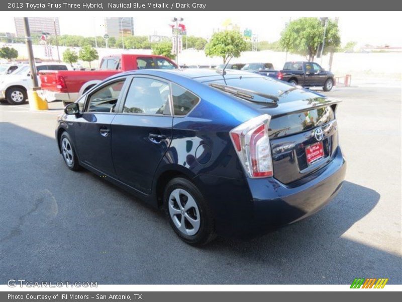 Nautical Blue Metallic / Dark Gray 2013 Toyota Prius Three Hybrid