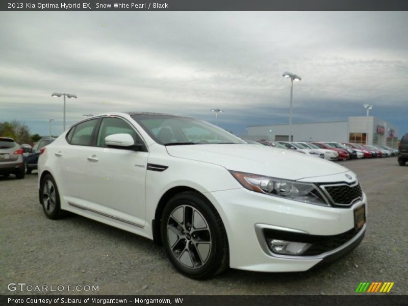 Snow White Pearl / Black 2013 Kia Optima Hybrid EX
