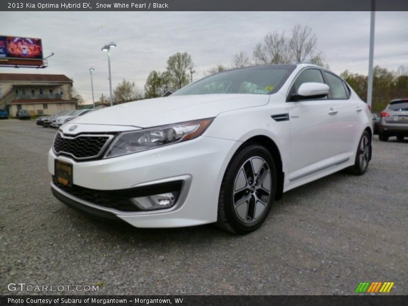 Snow White Pearl / Black 2013 Kia Optima Hybrid EX