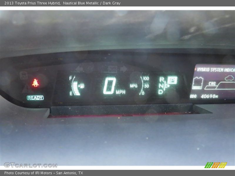 Nautical Blue Metallic / Dark Gray 2013 Toyota Prius Three Hybrid