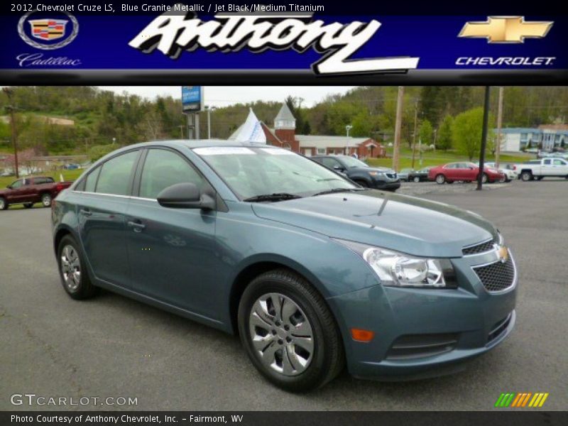 Blue Granite Metallic / Jet Black/Medium Titanium 2012 Chevrolet Cruze LS