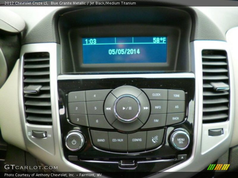 Blue Granite Metallic / Jet Black/Medium Titanium 2012 Chevrolet Cruze LS