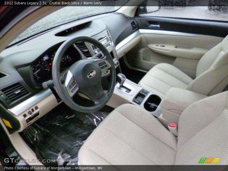 Crystal Black Silica / Warm Ivory 2012 Subaru Legacy 2.5i