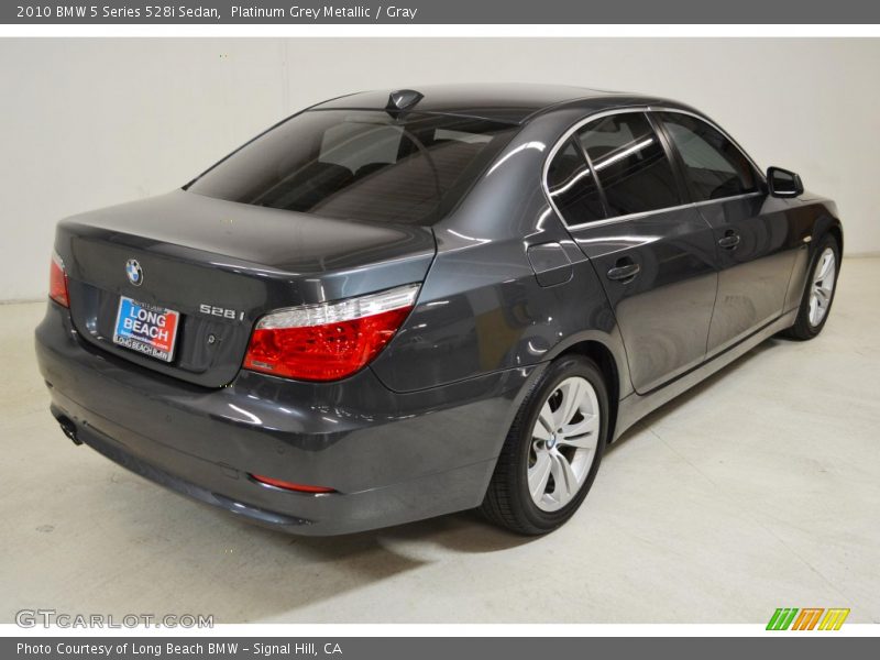 Platinum Grey Metallic / Gray 2010 BMW 5 Series 528i Sedan