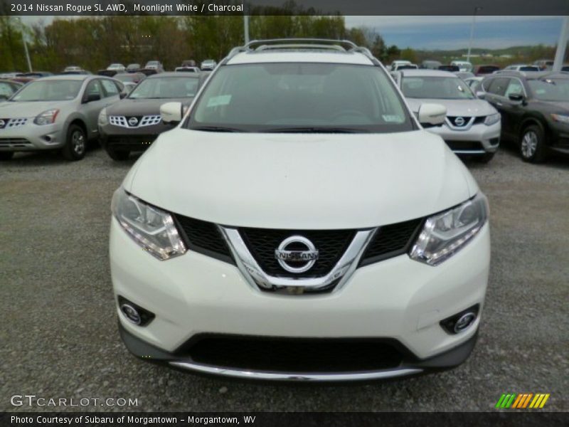 Moonlight White / Charcoal 2014 Nissan Rogue SL AWD