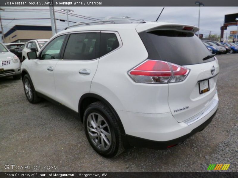 Moonlight White / Charcoal 2014 Nissan Rogue SL AWD