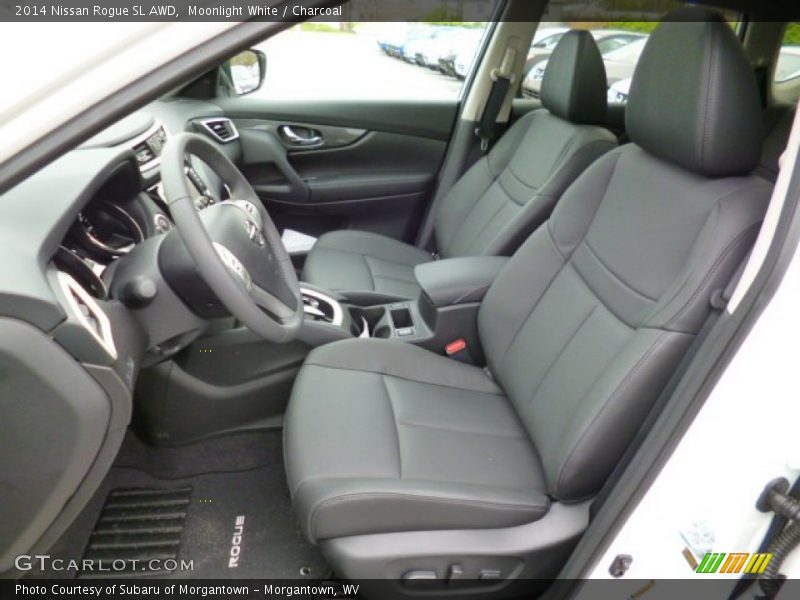 Moonlight White / Charcoal 2014 Nissan Rogue SL AWD