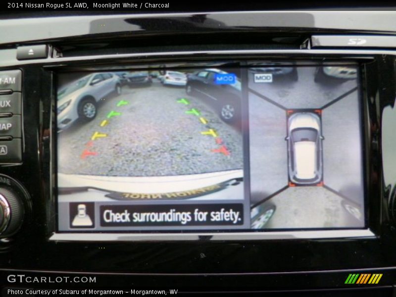 Moonlight White / Charcoal 2014 Nissan Rogue SL AWD