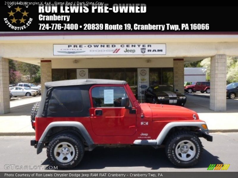 Flame Red / Dark Slate Gray 2006 Jeep Wrangler X 4x4