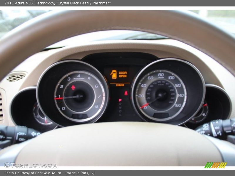 Crystal Black Pearl / Parchment 2011 Acura MDX Technology