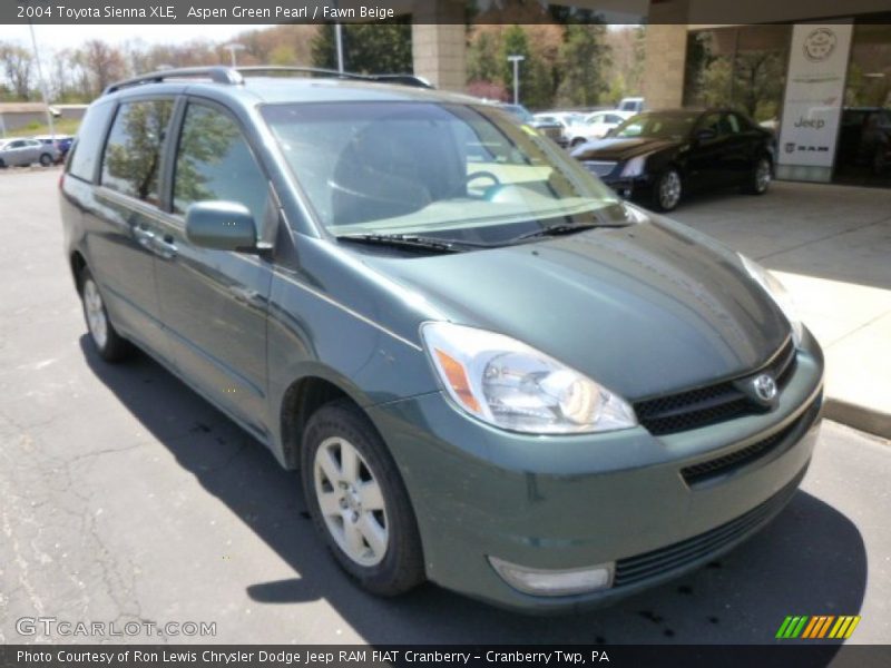 Aspen Green Pearl / Fawn Beige 2004 Toyota Sienna XLE