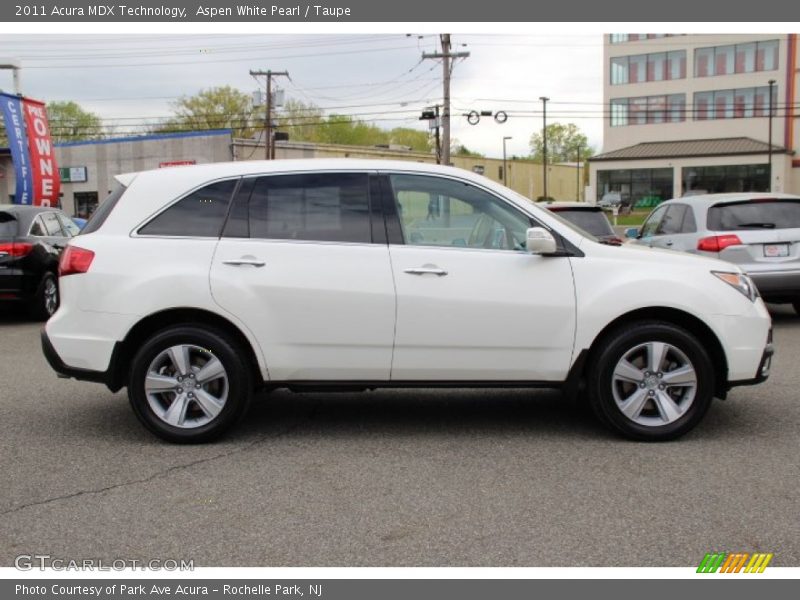 Aspen White Pearl / Taupe 2011 Acura MDX Technology