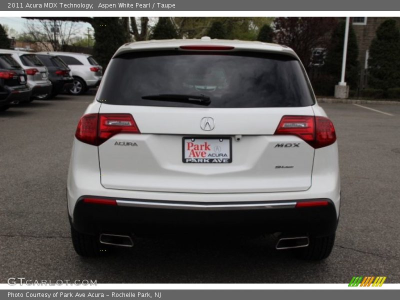 Aspen White Pearl / Taupe 2011 Acura MDX Technology