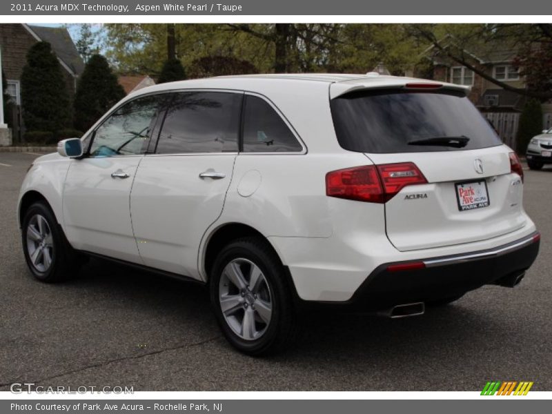 Aspen White Pearl / Taupe 2011 Acura MDX Technology