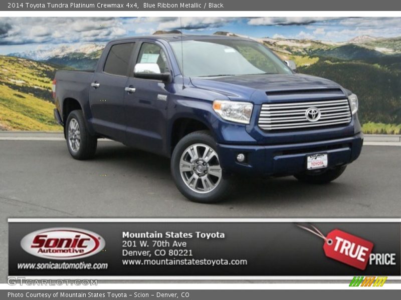 Blue Ribbon Metallic / Black 2014 Toyota Tundra Platinum Crewmax 4x4
