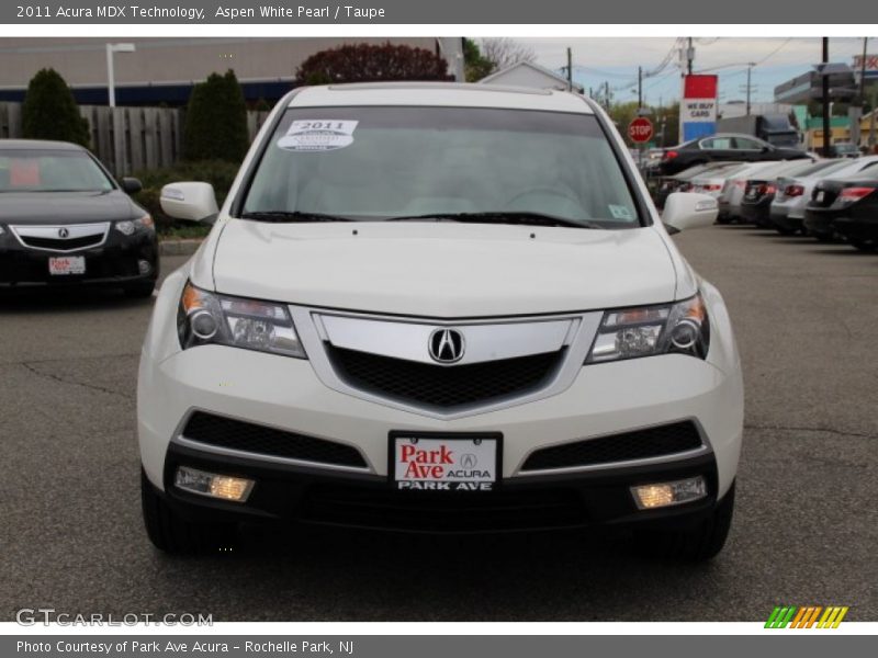 Aspen White Pearl / Taupe 2011 Acura MDX Technology