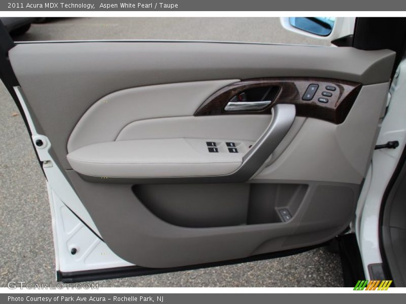 Aspen White Pearl / Taupe 2011 Acura MDX Technology