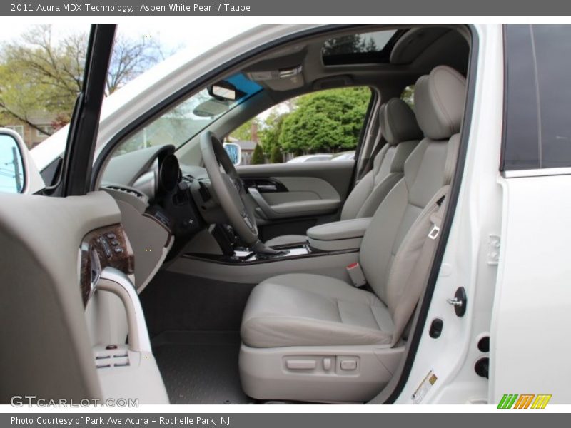 Aspen White Pearl / Taupe 2011 Acura MDX Technology