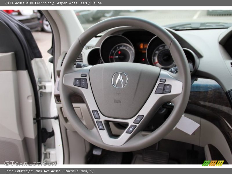 Aspen White Pearl / Taupe 2011 Acura MDX Technology