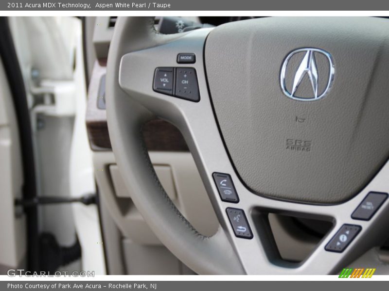 Aspen White Pearl / Taupe 2011 Acura MDX Technology