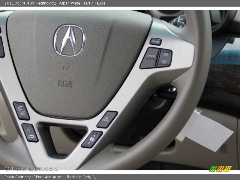 Aspen White Pearl / Taupe 2011 Acura MDX Technology