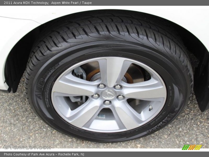 Aspen White Pearl / Taupe 2011 Acura MDX Technology